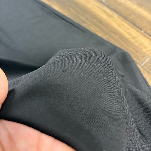 Gianni Bini size M Black Lace Illusion V Neck Long Sleeved Wide Leg Jumpsuit LBD - Picture 10 of 16